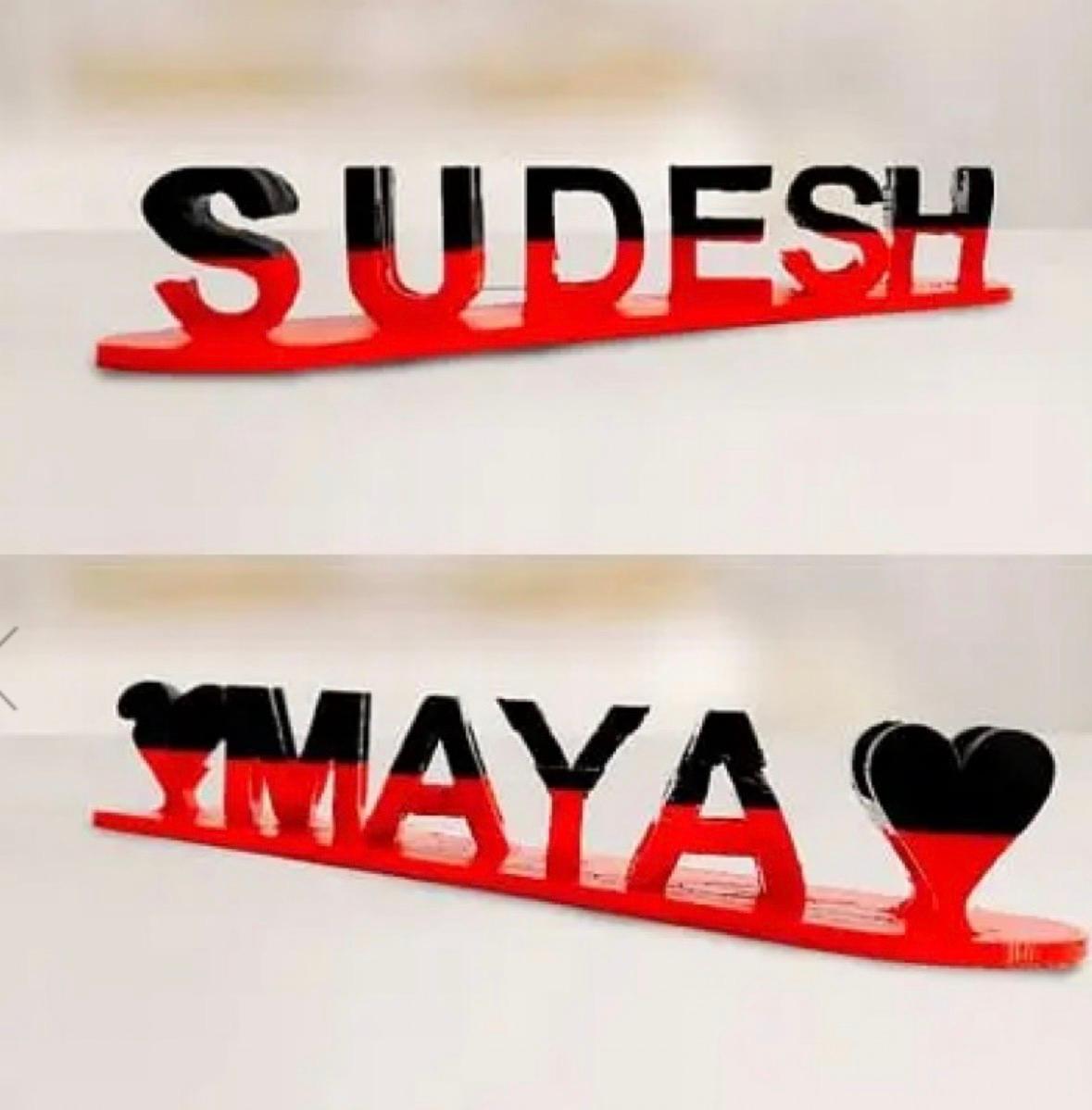 3D dual name strip