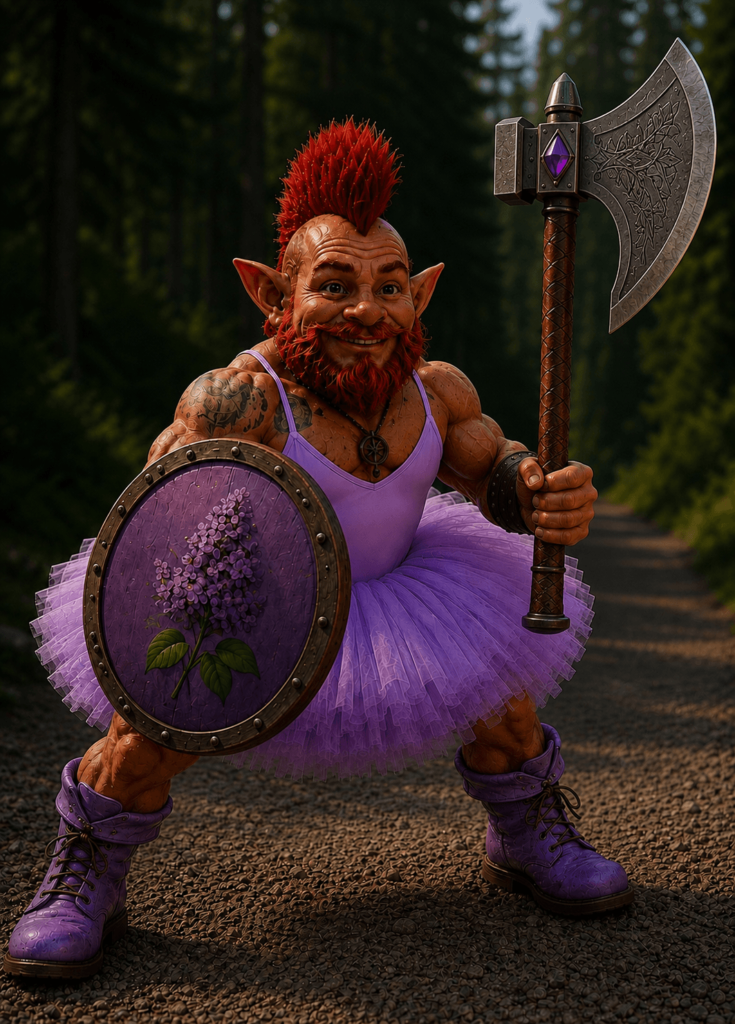 Tony Ganomi in lilac