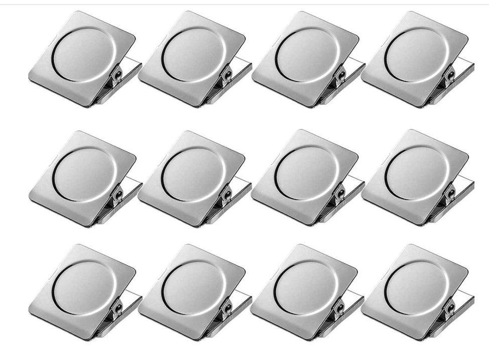 Magnetic Document Clip with Square Base - Office Desk Accessory